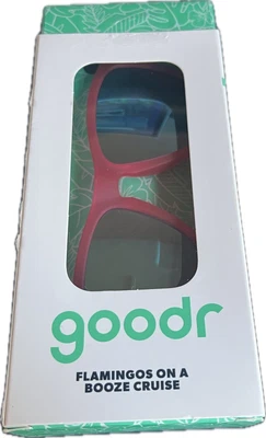 Gafas de sol polarizadas Goodr OG Active Running sin deslizamiento flamencos en un crucero con alcohol Foto 1 de 2