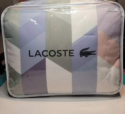 Lacoste Beaumont Pink Multi 4pc Comforter Set & Decorative Pillow Full/Queen NIP - Image 1 of 4