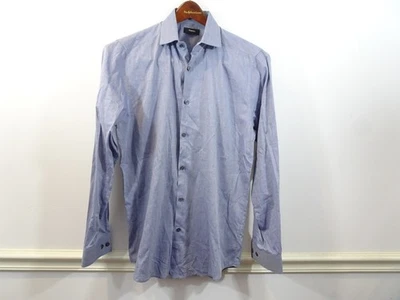 Camisa de vestir Theory Dover Canisteo gris con botones de algodón talla 15,5 manga larga Foto 1 de 4