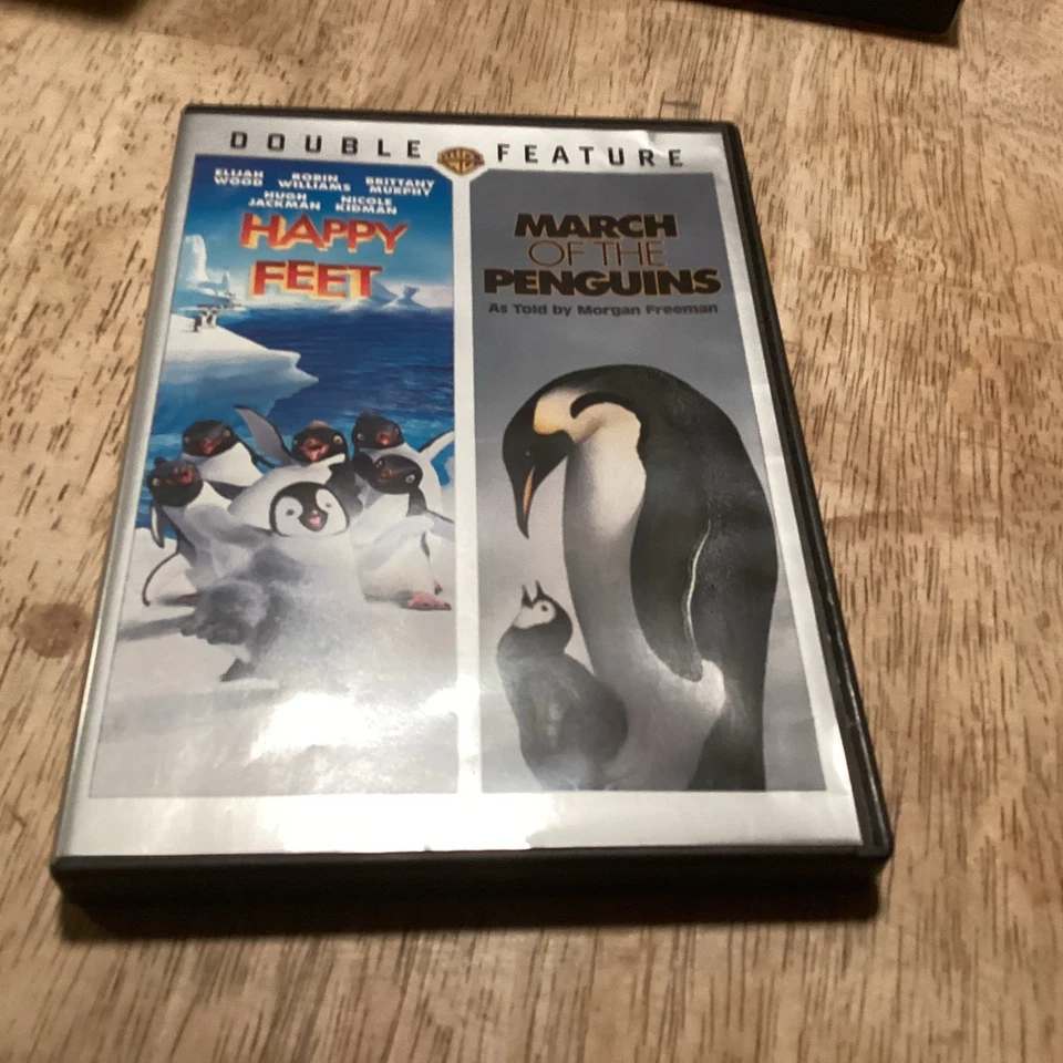 (2) Penguin Theme Children's DVD Lot: Happy Feet + March of the Penguins - Imagem 1 de 1