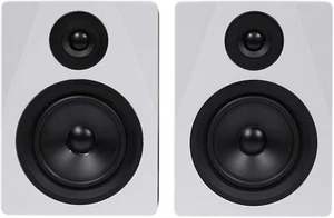 APM5W Powered USB Studio Monitor Speaker Pair in White, 5.25", 2-Way, 250W, EQ, - Picture 1 of 5
