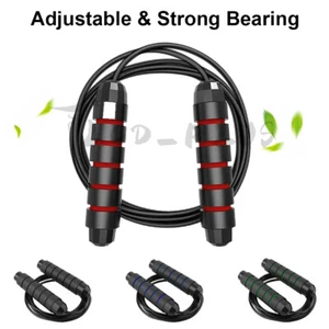 Jump Rope Skipping Gym Aerobic Exercise Boxing Adjustable Bearing Speed Fitness - Picture 1 of 15