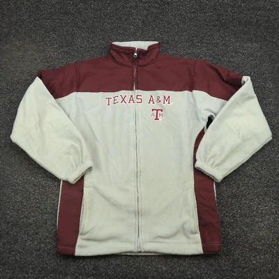 Texas A&M Aggies 锐步夹克青少年 XL 灰色和栗色长袖全拉链男孩 — 第 1/4 张图片