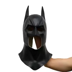 Batman Latex Mask Adult Cosplay Halloween Prop Full Head Superhero Cowl - Picture 1 of 5