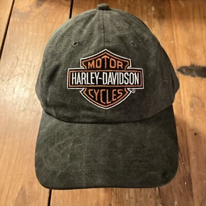 Vintage Harley Davidson Motorrad Strap Back Hat Cap Stone Washed Look Dad - Bild 1 von 6