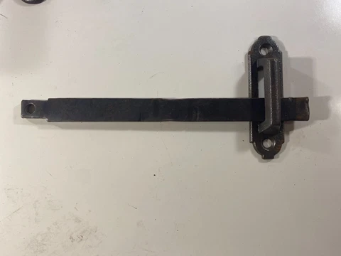 Vintage 9" Cast Metal Door Lock Latch & Mortise Lever Hardware Salvage Cover