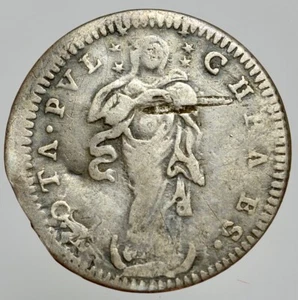 ROMA - BENEDETTO XIV 1740-1758 -AG/ GROSSO ANNO XV   RARA ! - Picture 1 of 2