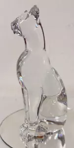 Vintage Original Baccarat Ägyptische sitzende Katze Kristallglas Figur Frankreich - Bild 1 von 15