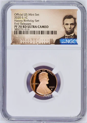 2020 S -HAPPY BIRTHDAY SET Version- Proof LINCOLN CENT Penny NGC PF70 RD FR Cover