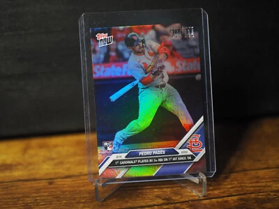2024 MLB Topps NOW 191 PEDRO PAGES Platinum Member Rainbow Foil Parallel 1/1 - Image 1 of 4