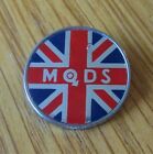MODS VINTAGE METAL PIN BADGE FROM THE 1980's OLD RETRO UNION JACK SCOOTER