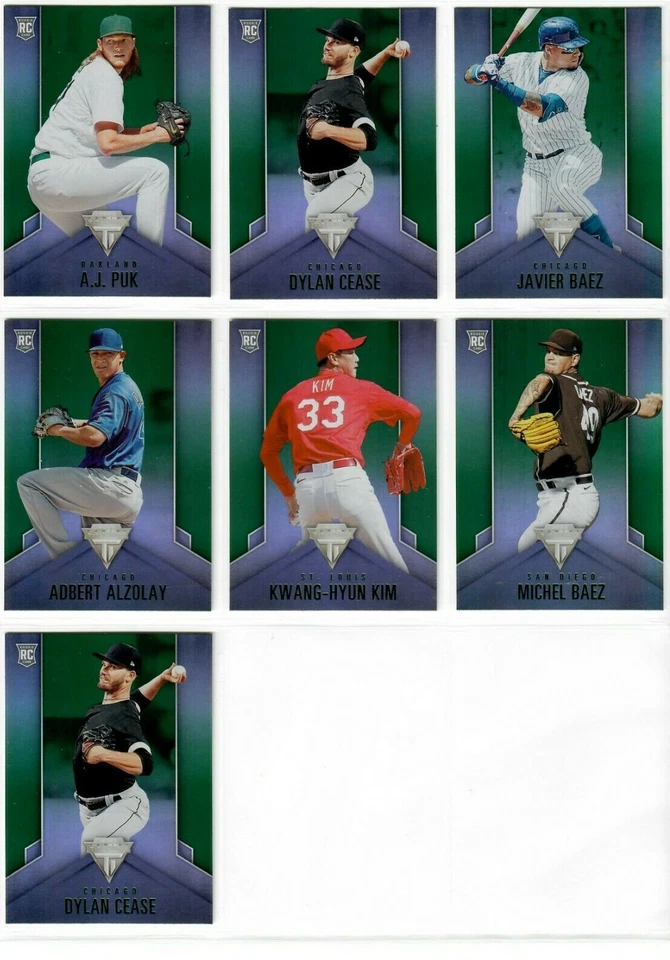 2020 Panini Chronicles Baseball TITANIUM GREEN You Pick RC PUK BAEZ CEASE KIM ++ - Image 1 of 1