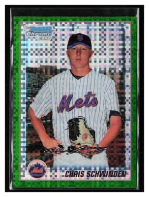 2010 Bowman Chrome Pros Green X-Fractor #BCP166 Chris Schwinden - Image 1 of 2