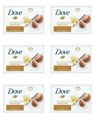 6x DOVE Shea Butter Beauty Cream Bar Twin bar 90g (12 Bars Total) - Image 1 of 2