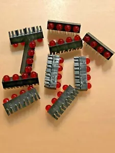 10pcs RED LED DISPLAY 1x4 BAR ARRAY RIGHT ANGLE CHICAGO MINIATURE NEW USA! - Picture 1 of 2