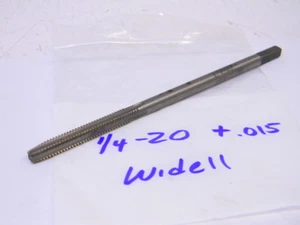 RESHARPENED WIDELL HSS 1/4"-20 +.015 FLUTE 4-FLUTE PLUG HAND TAP - Picture 1 of 4