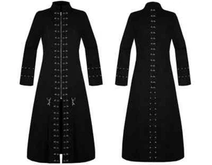 Men's Steampunk Gothic Coat Long Victorian Vampire Trench Cosplay Jacket - Picture 1 of 5