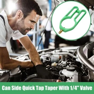 Can Side Quick Tap Taper With 1/4" Valve For Auto Refrigeration' A/C R134A R8E1 - Picture 1 of 11