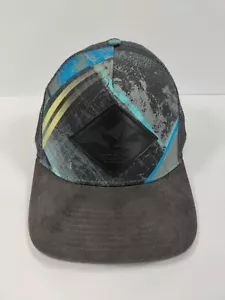 Unique Buff Snapback Adjustable Hat Suede-like Brim Leather-like Mountain Logo - Picture 1 of 6