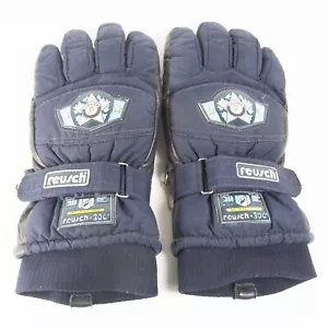 Vintage Reusch -30 Ski Gloves Size 9 Adult Made in Taiwan Dark Blue - Picture 1 of 10
