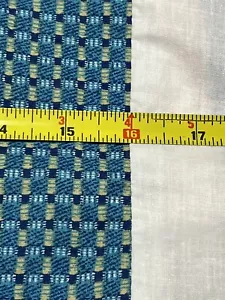 Waverly Home Queen Size Bed Skirt Dust Ruffle Bluegreen Check Grid Pattern - Picture 1 of 10