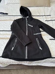 Bebe Women's Black and White Coat Medium - Picture 1 of 7