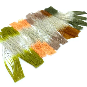 SHRIMPY CRABBY LEGS - Hareline Fly Tying Silicone Rubber Leg Jig Skirt Material - Picture 1 of 7