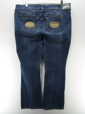 Touch Alyssa Milano New York Jets Jeans Women 14 Blue Bootcut Denim NFL 2000s Cover