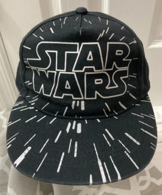 Star Wars Snapback Gorra Sombrero Disney Plano Negro/Plateado Galaxia Velocidad de la Luz Foto 1 de 4