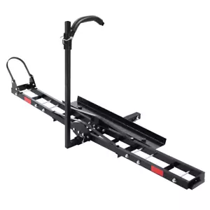 Giantz Motorcycle Motorbike Carrier Rack Ramp 2"Towbar Adjustable Height Black,G - Picture 1 of 6