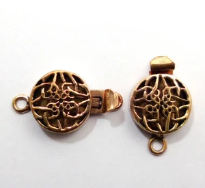 1 PC 26X16X5MM SOLID COPPER BALI BOX CLASP 1 STRAND ANTIQUE COPPER 385 LFU-124 - Picture 1 of 1