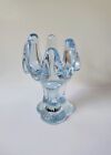 Vintage Ransfjord Glassverk Sunflower crown fingers candle holder Norwegian Art