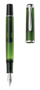 Pelikan Classic M205 Olivine Fountain Pen - M Nib green - Picture 1 of 3