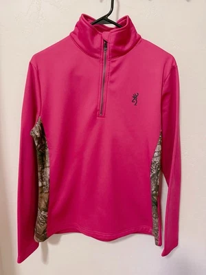 Browning женщин камуфляж ярко розовый пуловер охотничья куртка размер L - Изображение 1 из 4