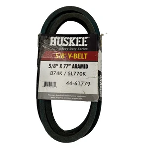 HUSKEE 5/8" x 77" Aramid V-Belt B74K 5L770K, 44-61779, Heavy Duty Lawnmower Belt - Picture 1 of 5