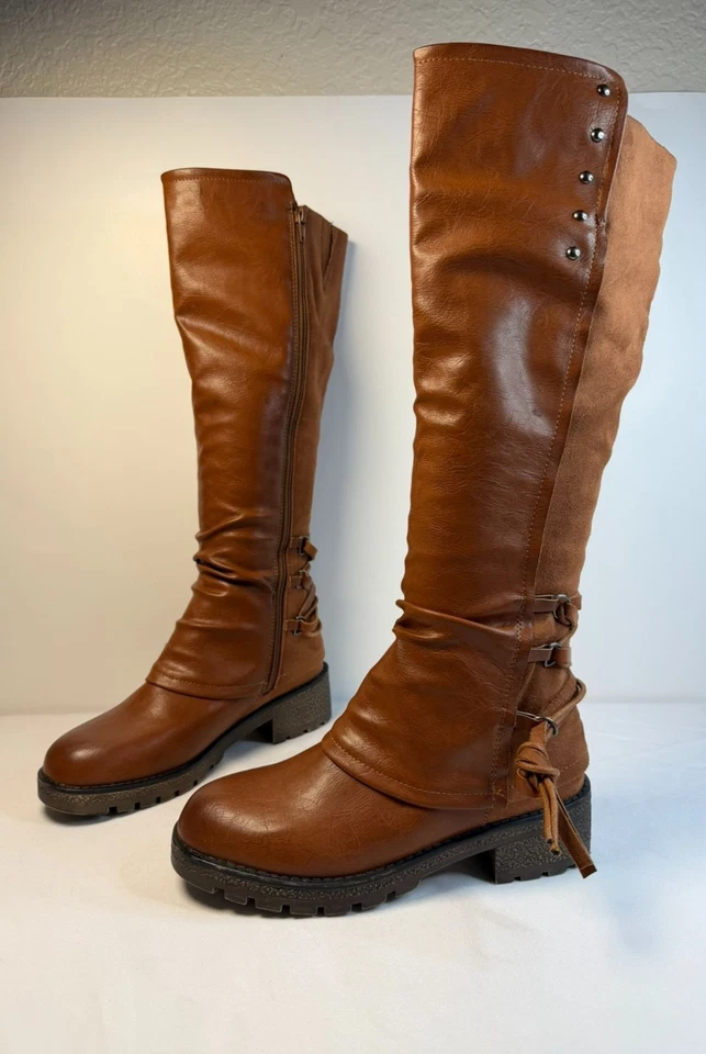 Eva & Zoe Riding Boot Women's Size 7M Brown Calf  Zipper Closure Soft Inner - Image 1 of 4