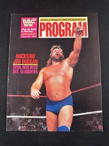WWF WWE Magazine Program Vol 186 Hacksaw Jim Duggan Hogan Savage Rhodes Sleeve - Foto 1 di 8
