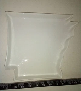 Arkansas Shaped Dish Porcelain Serving Tray Decorative Kitchen Lark - Picture 1 of 4