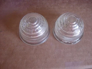 2 Used Lucas CLEAR Beehive Lens Austin A35 Healey Bugeye Triumph TR3 GT6 Spit - Picture 1 of 5
