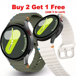 Für Samsung Galaxy Watch 7/6/5/4/FE 40/44mm 5 Pro 45mm Sport Silikon Bandarmband - Bild 1 von 28
