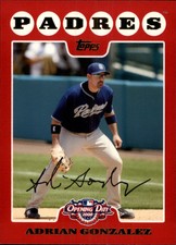 2008 Topps Opening Day Baseball #184 Adrian Gonzalez