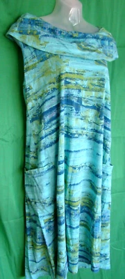 Vestido sem mangas C.M.C by Color Me 100% algodão multicolorido tamanho M novo - Imagem 1 de 4