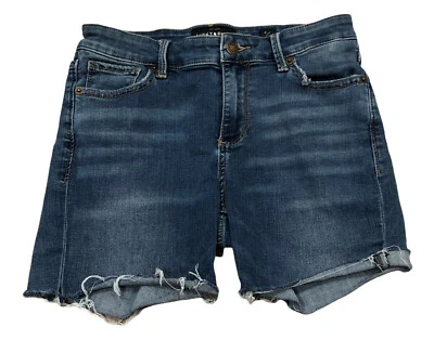 Lucky Brand Shorts Womens 4 Blue Ava Skinny Cutoffs Mid Rise Medium Wash Stretch - Image 1 of 4