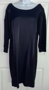 Lacoste Sz 42 Large Blue Cotton Blend L/S Pullover Dress EUC - Picture 1 of 11