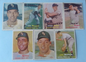 7-Card Lot 1957 Topps Chicago White Sox Baseball (Bob Keegan/Sherm Lollar)