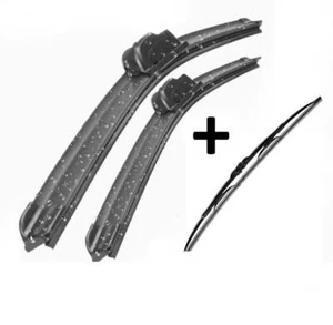 Hyundai Terracan Wiper Blades Aero For SUV 2001-2008 FRT PAIR & REAR 3 x BLADES - Picture 1 of 7