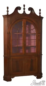 66800: LOUIS IRION Monumental 2 Piece Walnut Corner China Cabinet - Picture 1 of 17