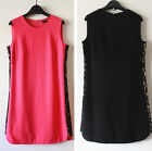 BCBG Maxazria Onyx Lace Side Panel Dress, Fushia, Black, Final Sale! 