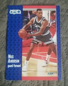 1991-92 Fleer Orlando Magic Basketball Card #143 Nick Anderson - Picture 1 of 2