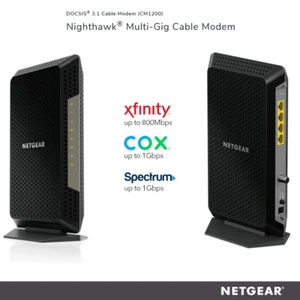 NETGEAR Nighthawk CM1200 DOCSIS 3.1 Modem kablowy | Do 2 Gbps | - Zdjęcie 1 z 8